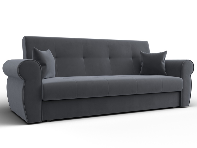 Диван-книжка Лига-019, Велюр, SEVEN 17 серый