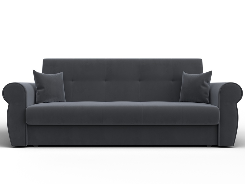 Диван-книжка Лига-019, Велюр, SEVEN 17 серый