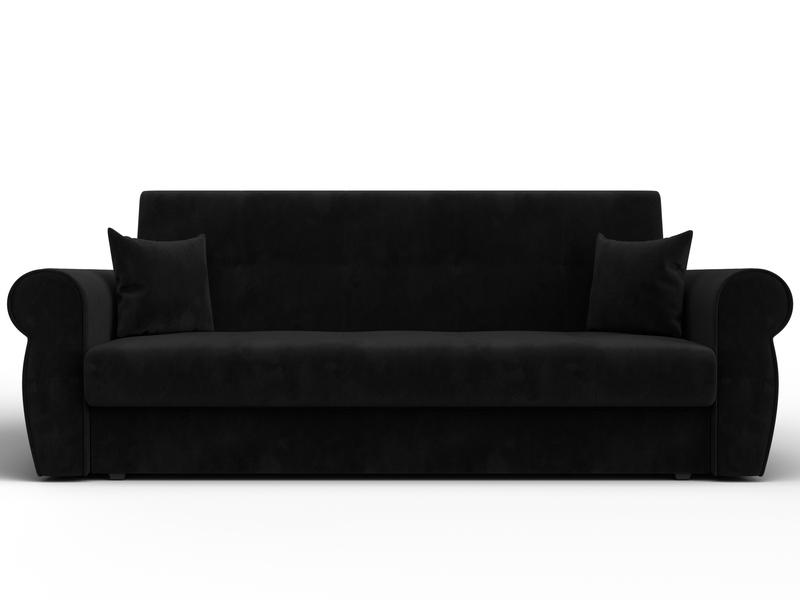 Диван-книжка Лига-019, Велюр, SEVEN 35 черный