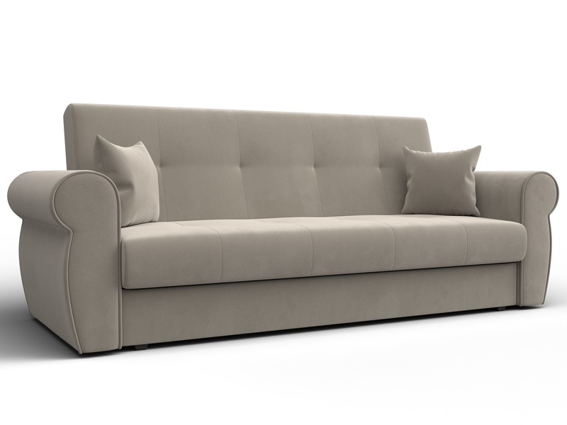 Диван-книжка Лига-019, Микровельвет, Бежевый