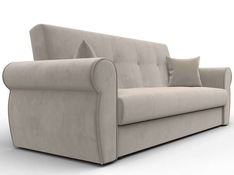 Диван-книжка Лига-019, Микровельвет, Бежевый