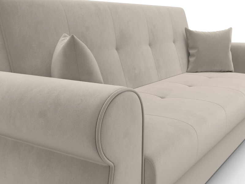 Диван-книжка Лига-019, Микровельвет, Бежевый