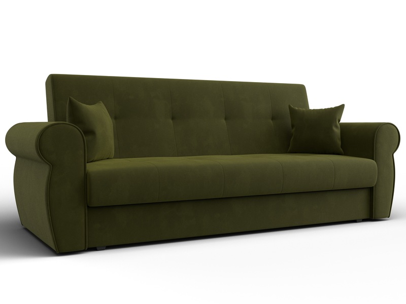 Диван-книжка Лига-019, Микровельвет, Зеленый