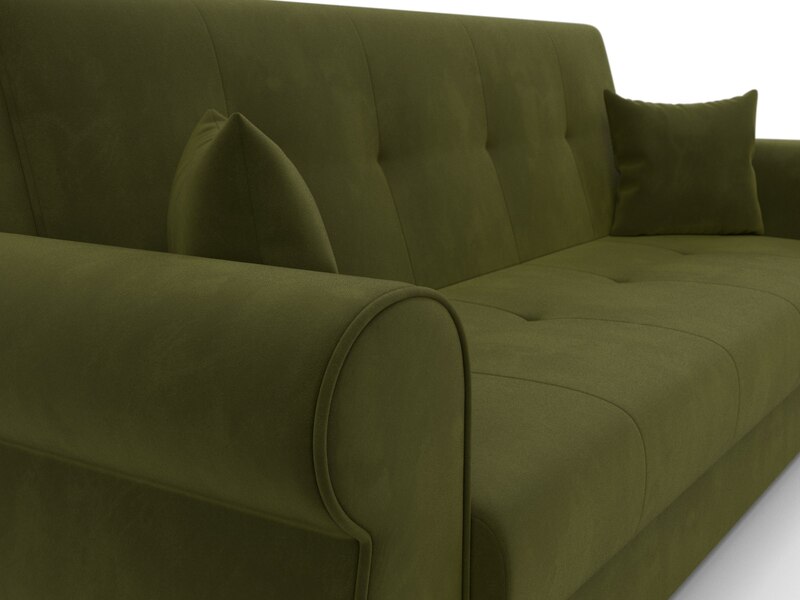 Диван-книжка Лига-019, Микровельвет, Зеленый