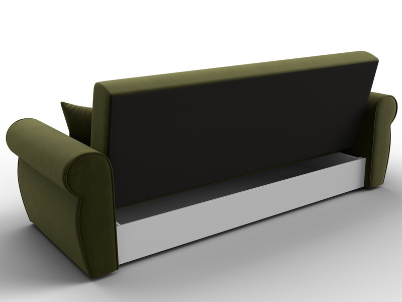 Диван-книжка Лига-019, Микровельвет, Зеленый