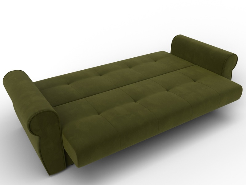 Диван-книжка Лига-019, Микровельвет, Зеленый