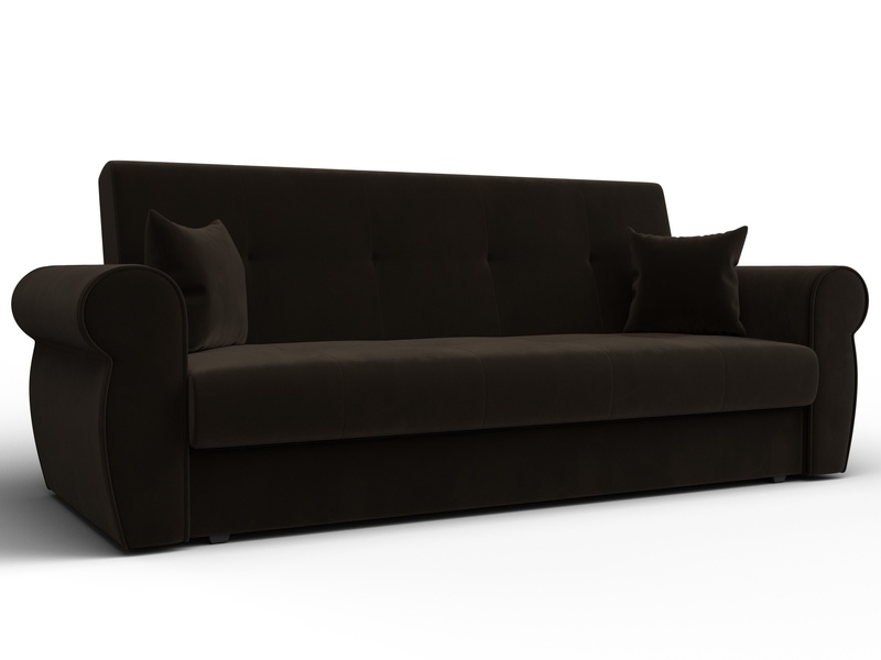 Диван-книжка Лига-019, Микровельвет, Коричневый