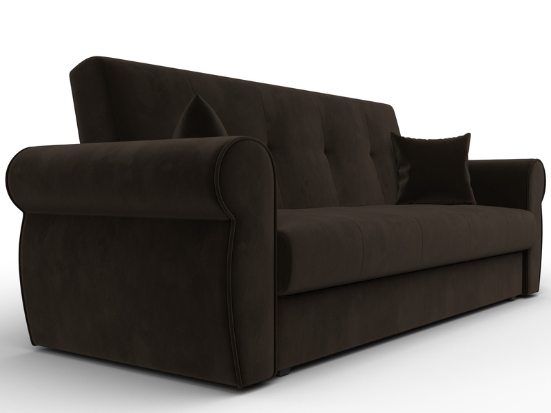 Диван-книжка Лига-019, Микровельвет, Коричневый