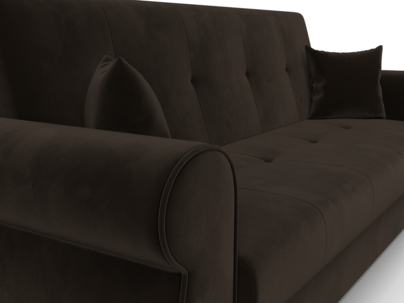 Диван-книжка Лига-019, Микровельвет, Коричневый