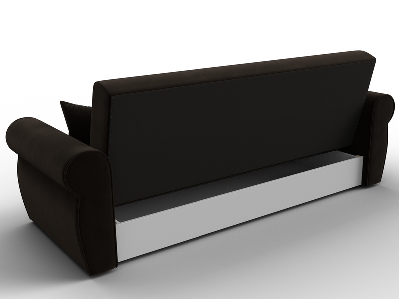 Диван-книжка Лига-019, Микровельвет, Коричневый