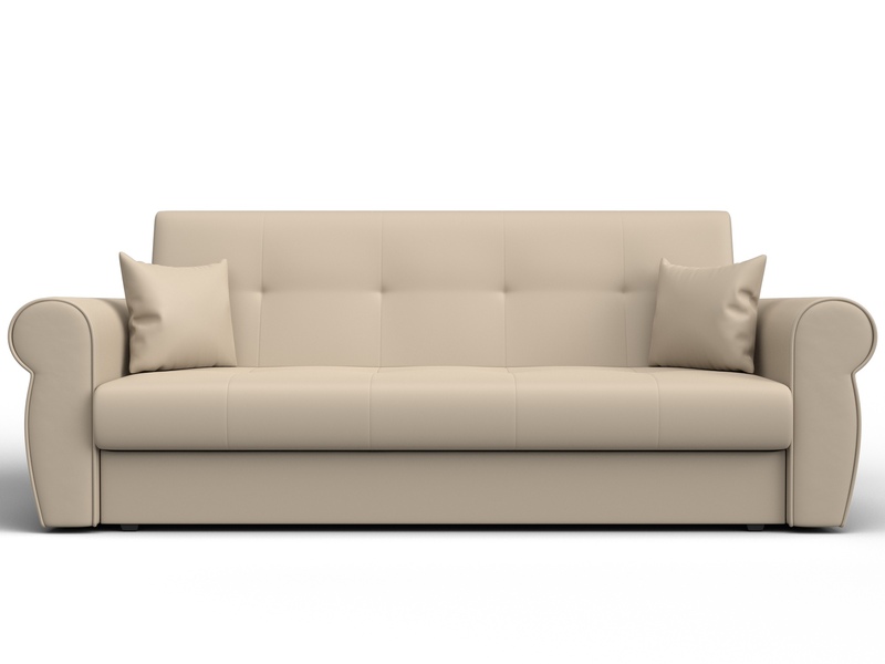 Диван-книжка Лига-019, Экокожа, Бежевый