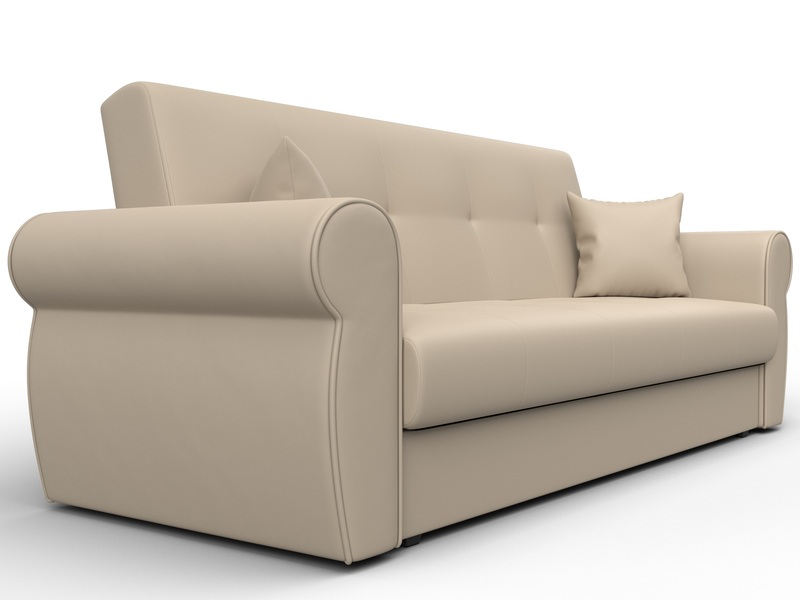 Диван-книжка Лига-019, Экокожа, Бежевый