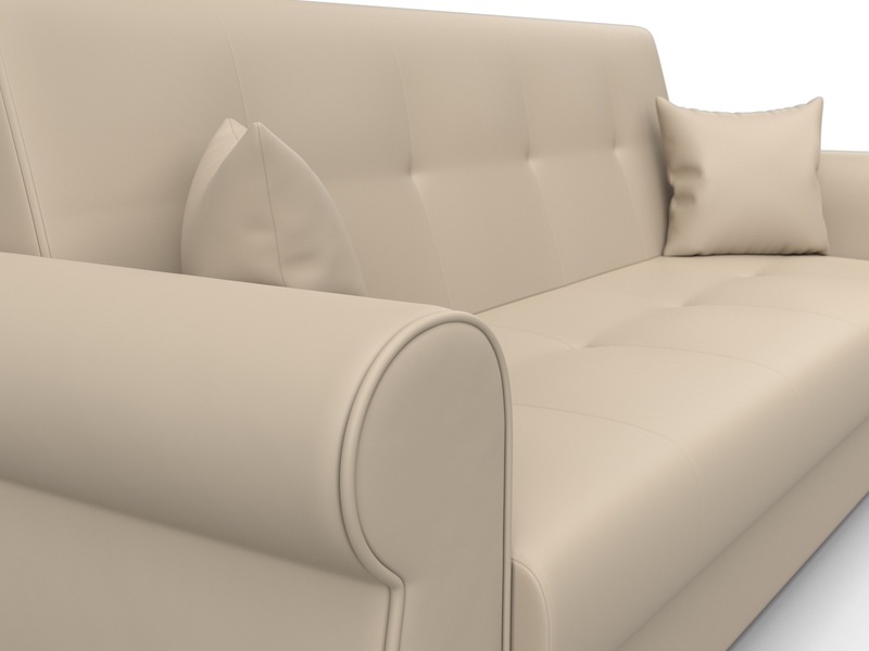 Диван-книжка Лига-019, Экокожа, Бежевый