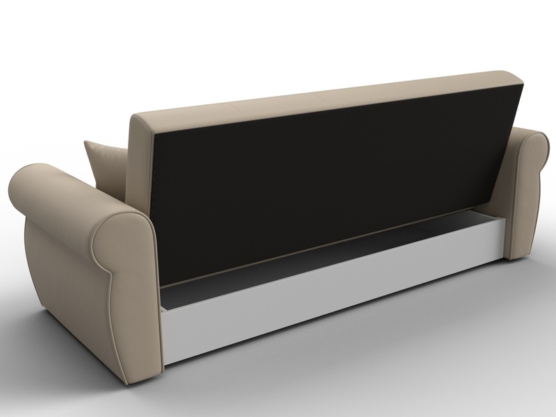 Диван-книжка Лига-019, Экокожа, Бежевый