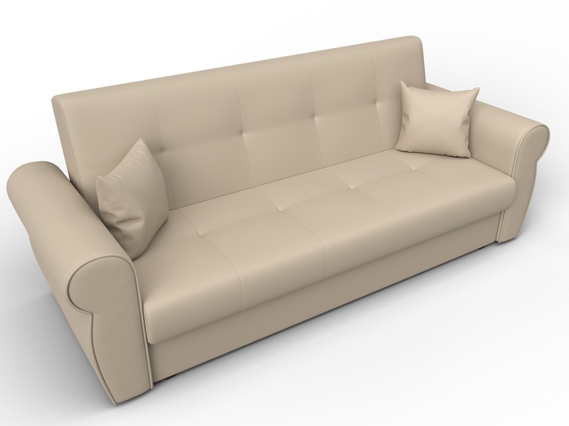 Диван-книжка Лига-019, Экокожа, Бежевый