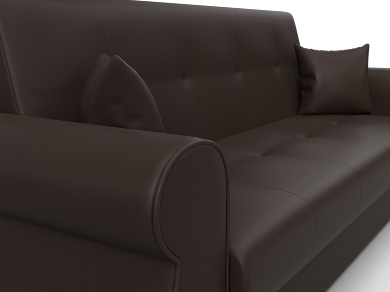 Диван-книжка Лига-019, Экокожа, Коричневый