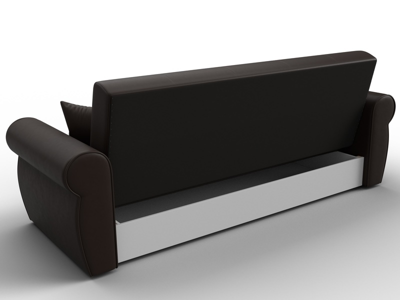 Диван-книжка Лига-019, Экокожа, Коричневый