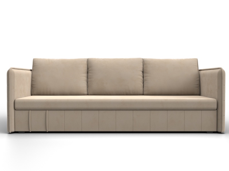 Диван прямой Слим, Велюр, SEVEN 729 бежевый