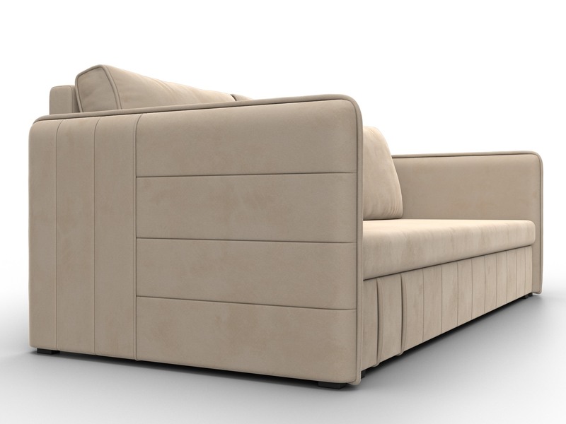 Диван прямой Слим, Велюр, SEVEN 729 бежевый