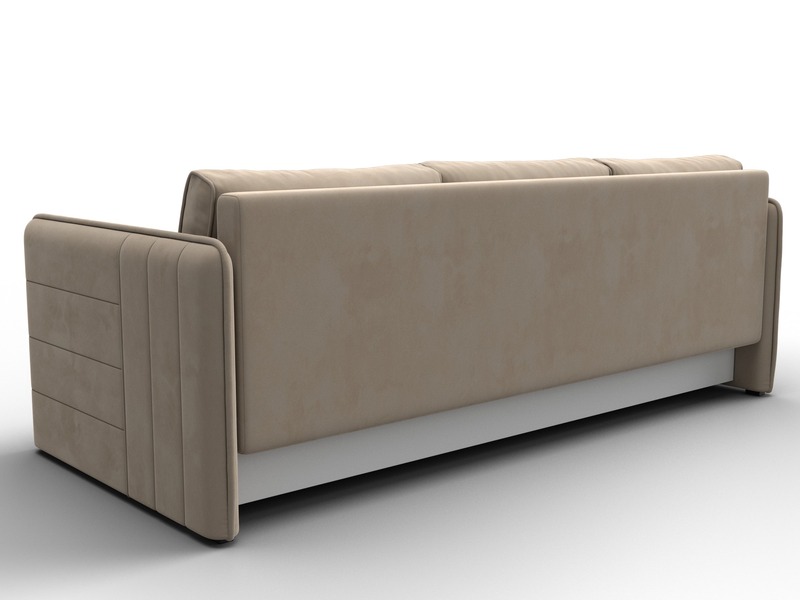 Диван прямой Слим, Велюр, SEVEN 729 бежевый