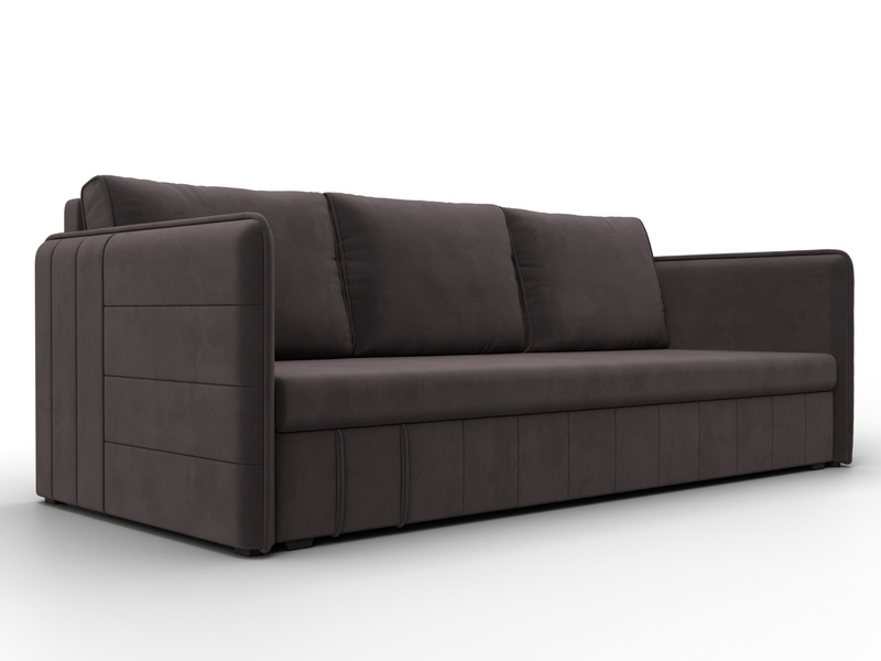 Диван прямой Слим, Велюр, SEVEN 727 коричневый