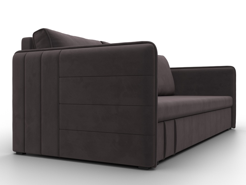 Диван прямой Слим, Велюр, SEVEN 727 коричневый
