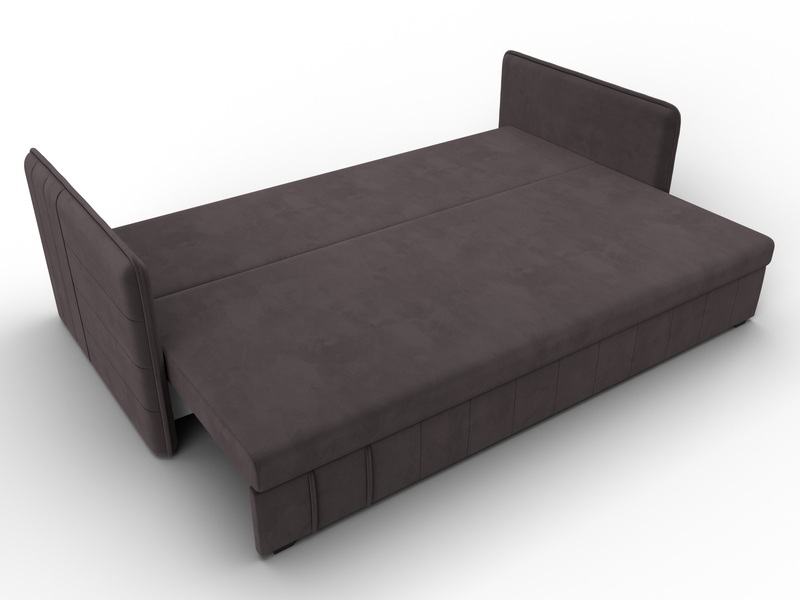 Диван прямой Слим, Велюр, SEVEN 727 коричневый