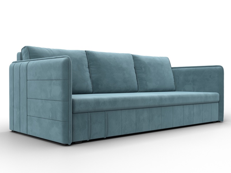 Диван прямой Слим, Велюр, SEVEN 113 бирюзовый