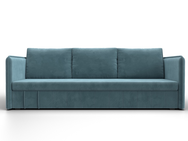 Диван прямой Слим, Велюр, SEVEN 113 бирюзовый