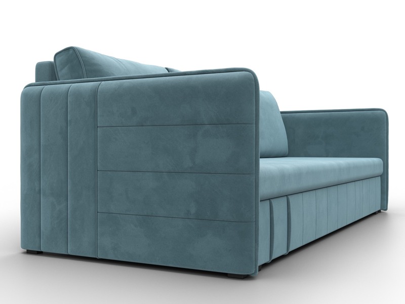 Диван прямой Слим, Велюр, SEVEN 113 бирюзовый