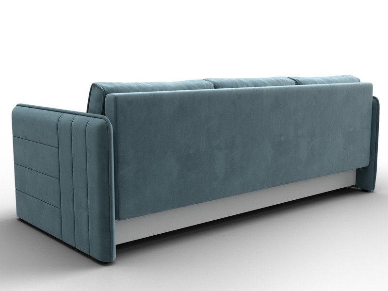 Диван прямой Слим, Велюр, SEVEN 113 бирюзовый