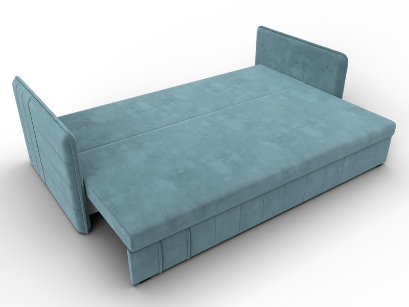 Диван прямой Слим, Велюр, SEVEN 113 бирюзовый