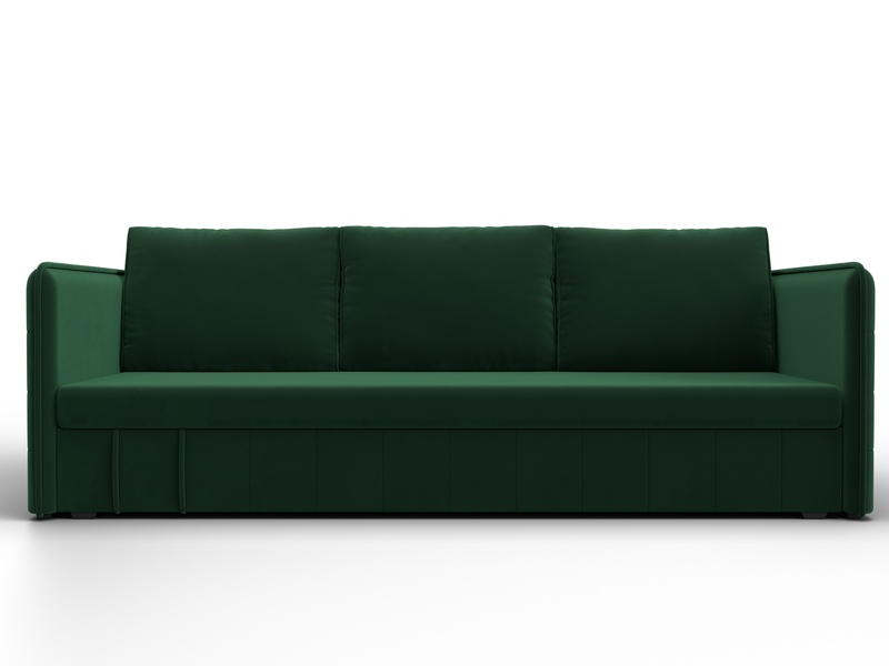 Диван прямой Слим, Велюр, SEVEN 626 зеленый