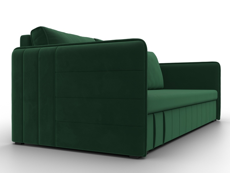 Диван прямой Слим, Велюр, SEVEN 626 зеленый
