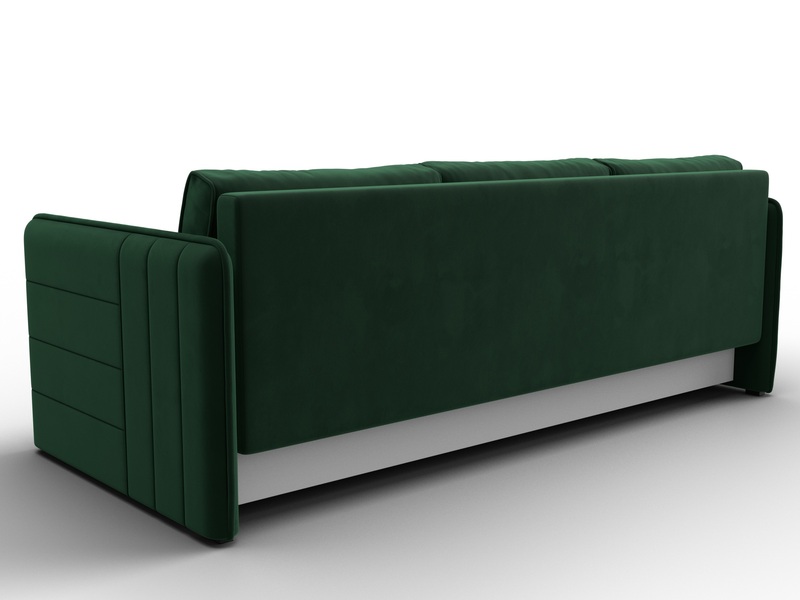 Диван прямой Слим, Велюр, SEVEN 626 зеленый