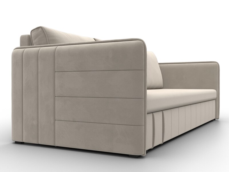 Диван прямой Слим, Микровельвет, Бежевый