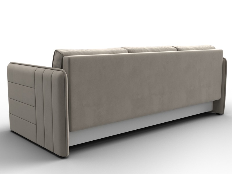 Диван прямой Слим, Микровельвет, Бежевый