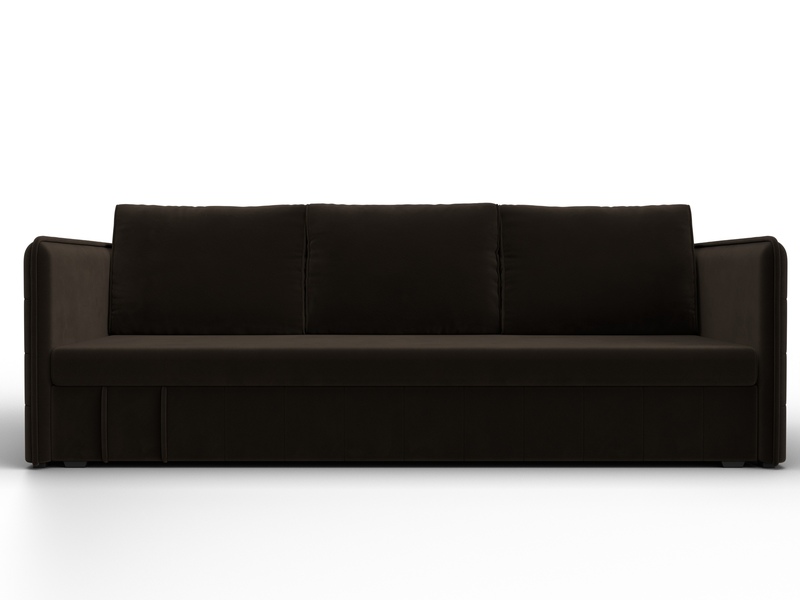 Диван прямой Слим, Микровельвет, Коричневый