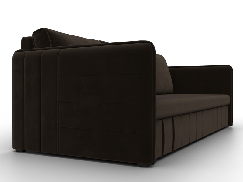 Диван прямой Слим, Микровельвет, Коричневый