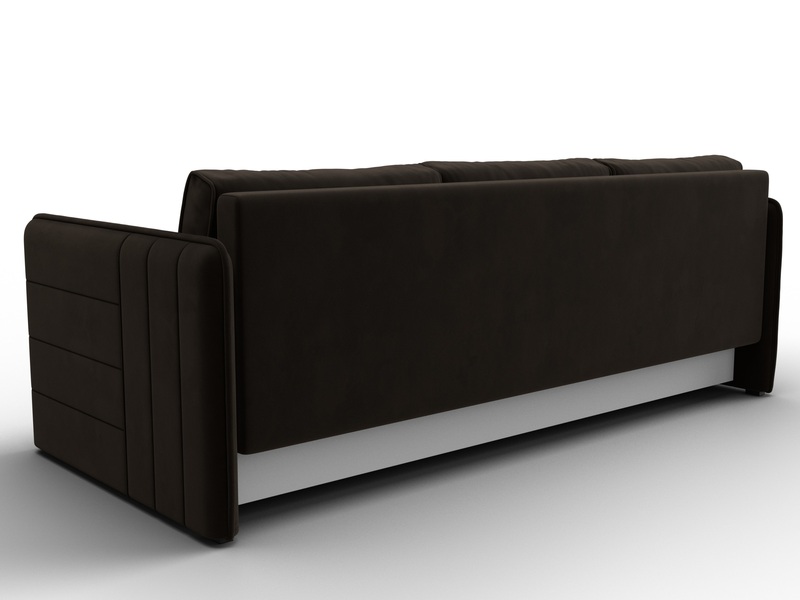 Диван прямой Слим, Микровельвет, Коричневый
