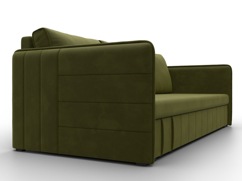 Диван прямой Слим, Микровельвет, Зеленый