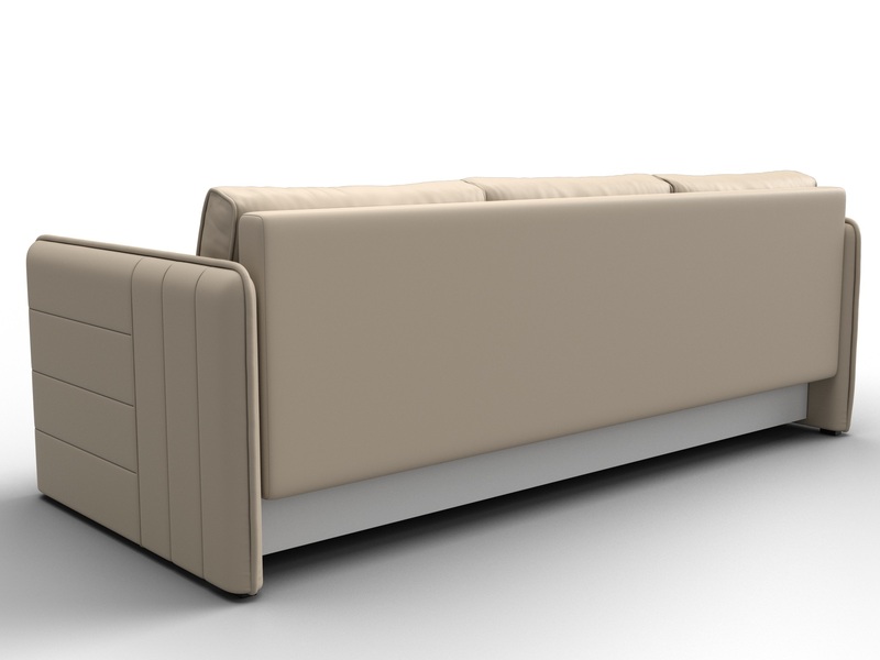 Диван прямой Слим, Экокожа, Бежевый