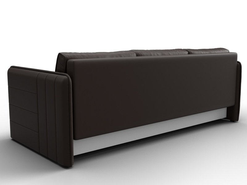 Диван прямой Слим, Экокожа, Коричневый