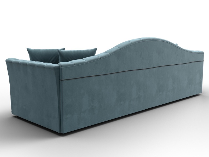 Диван прямой Артис, Велюр, SEVEN 113 бирюзовый