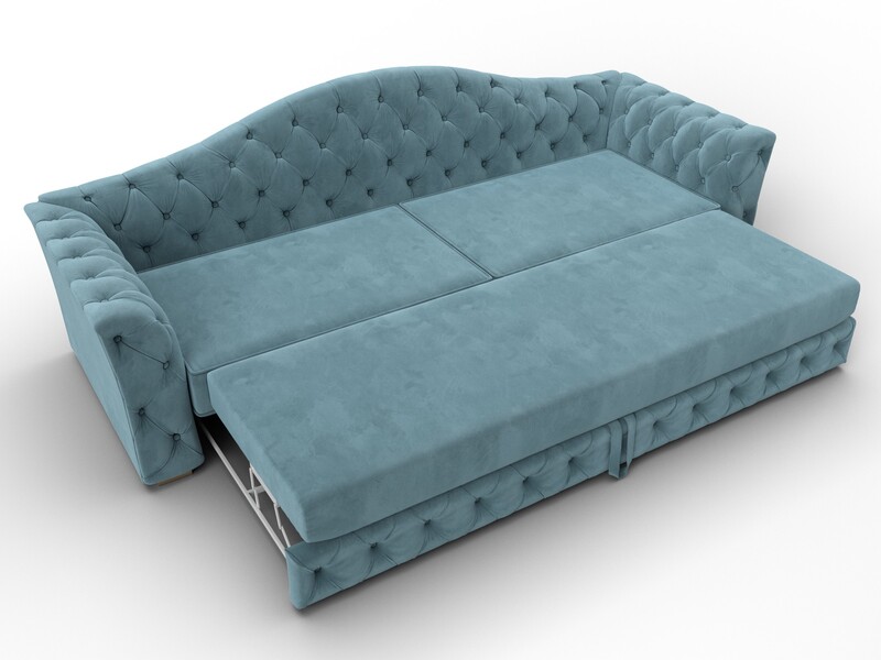 Диван прямой Артис, Велюр, SEVEN 113 бирюзовый