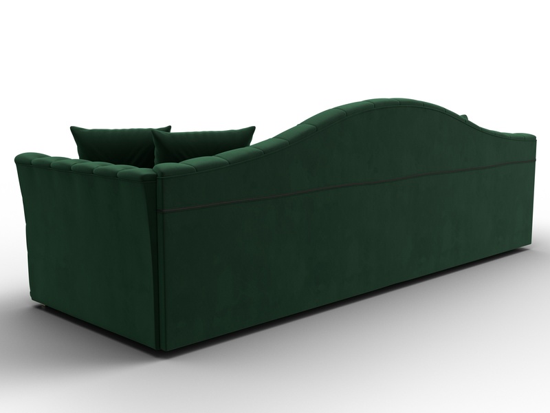 Диван прямой Артис, Велюр, SEVEN 626 зеленый