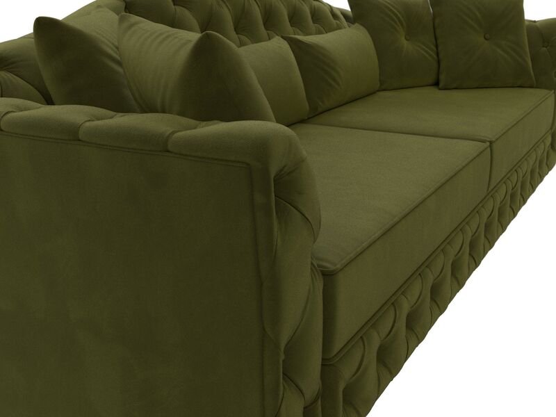 Диван прямой Артис, Микровельвет, Зеленый