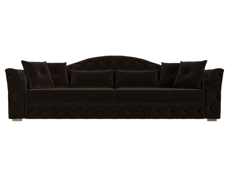 Диван прямой Артис, Микровельвет, Коричневый