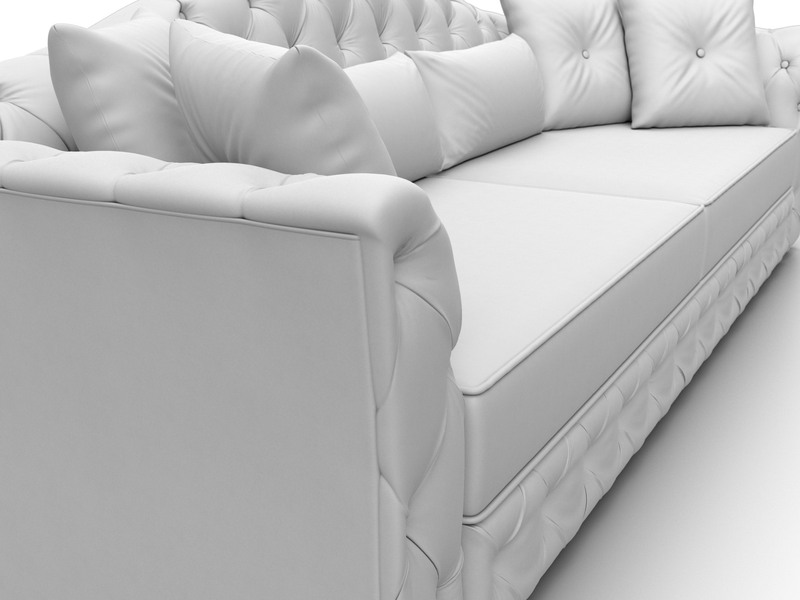 Диван прямой Артис, Экокожа, Белый