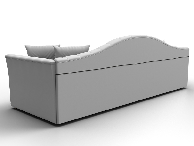 Диван прямой Артис, Экокожа, Белый